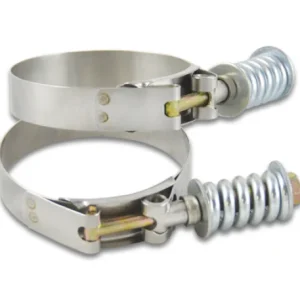 Vibrant SS T-Bolt Clamps Pack 2 Size Range: 6.25in to 6.55in OD use w/ 6in ID Coupling