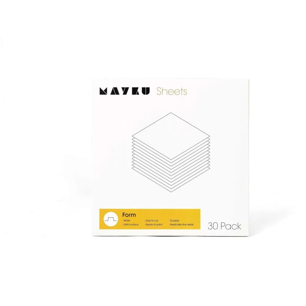 Mayku FormBox Formark – 30-pack (0,5 mm vitt)