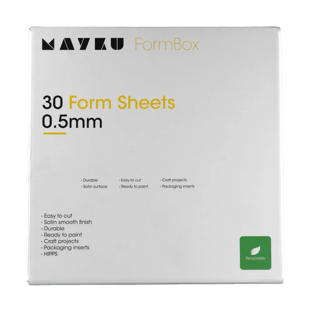 Mayku FormBox Formark – 30-pack (0,5 mm vitt)