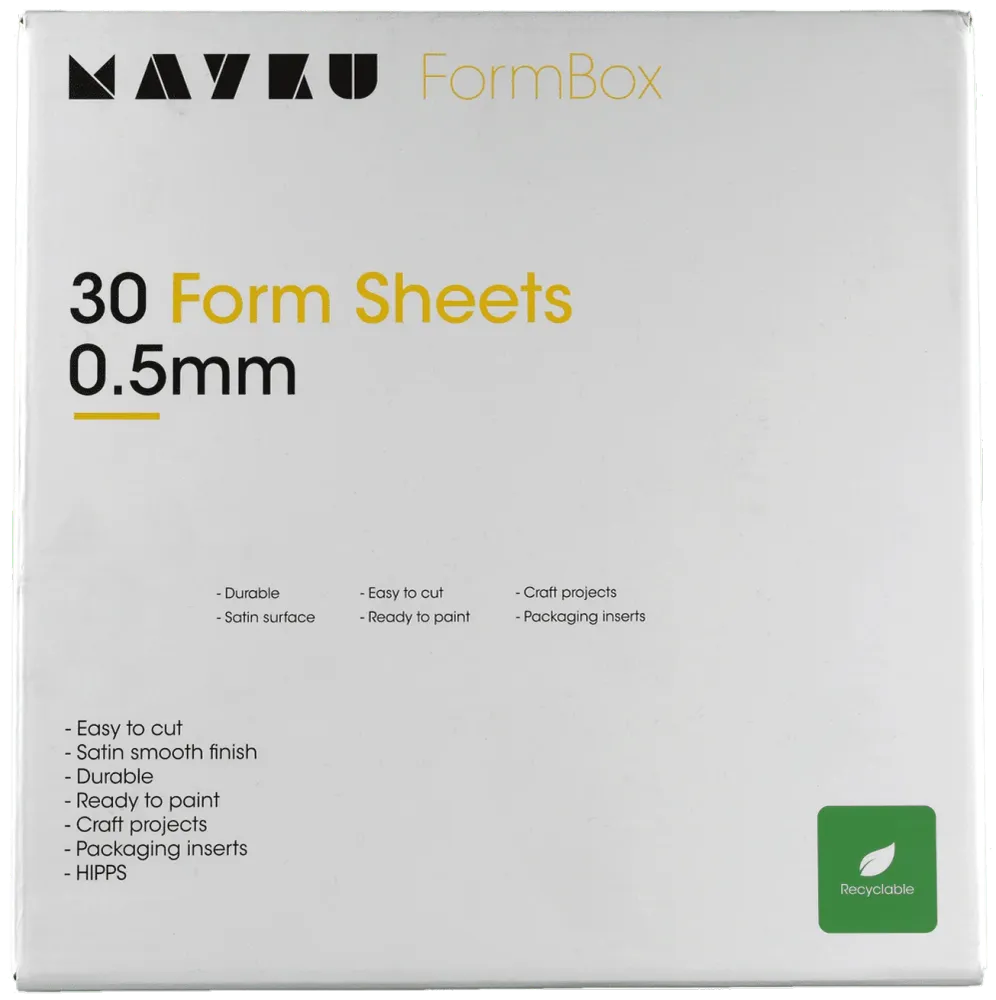 Mayku FormBox Formark – 30-pack (0,5 mm vitt)
