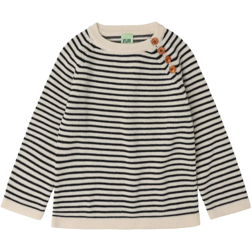 FUB Ecru/Dark Safir Sweater 90