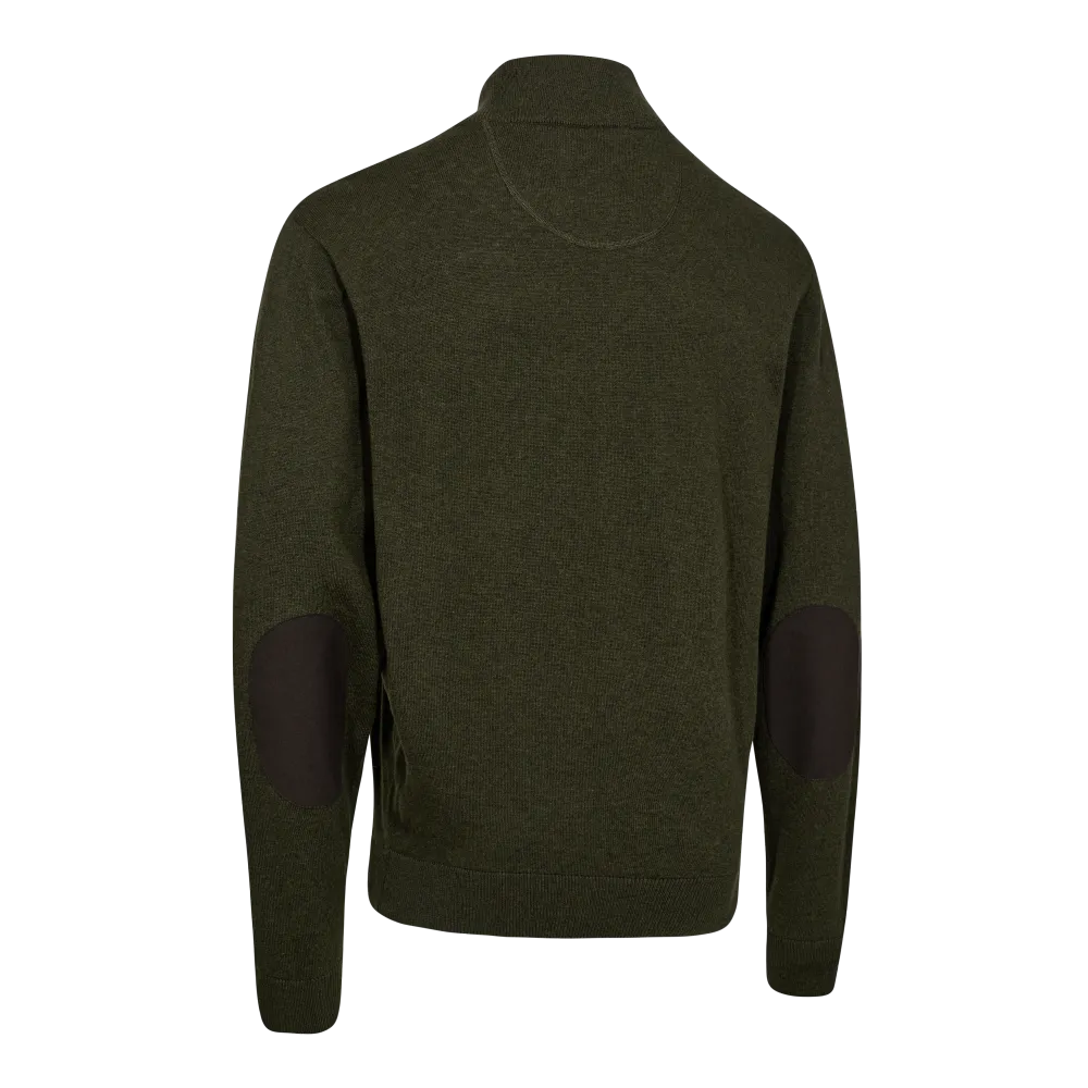 Harrington Strik med lynlås hals - Forest Ember Melange - Deerhunter Small