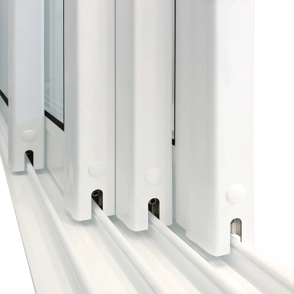 Skjutdörr Aluwhite Vår-Höst Härdat Isolerglas