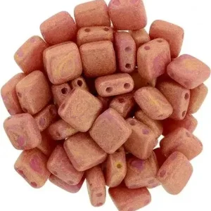 CzechMates Tile Beads - Pacifica Watermelon,25-pack