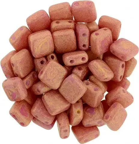 CzechMates Tile Beads - Pacifica Watermelon,25-pack