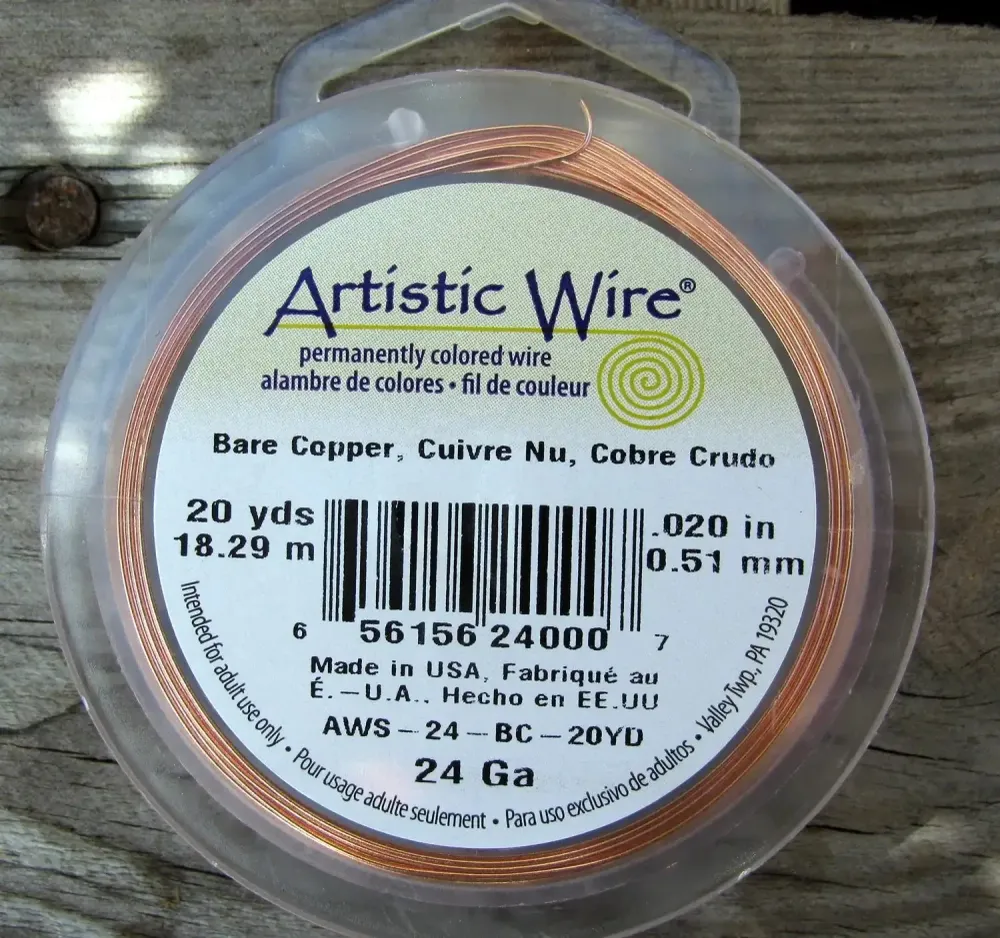 Artistic Wire 24 Ga - Bare Röd metall 1 rulle