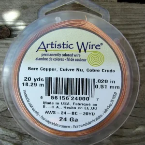 Artistic Wire 24 Ga - Bare Röd metall 1 rulle