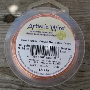 Artistic Wire 18 Ga - Bare Röd metall 1 rulle