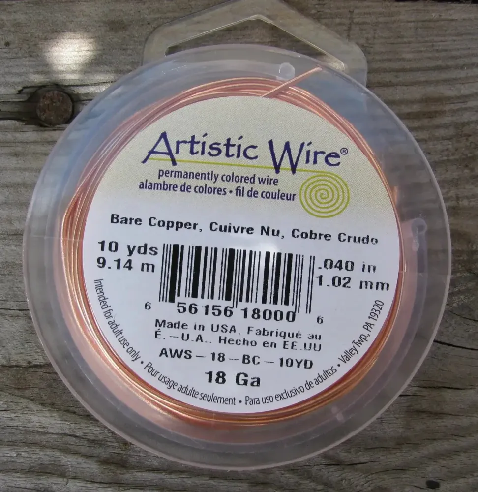 Artistic Wire 18 Ga - Bare Röd metall 1 rulle