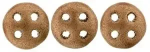 CzechMates QuadraLentil - Matte Metallic Burnt orange 6mm, 10 gram