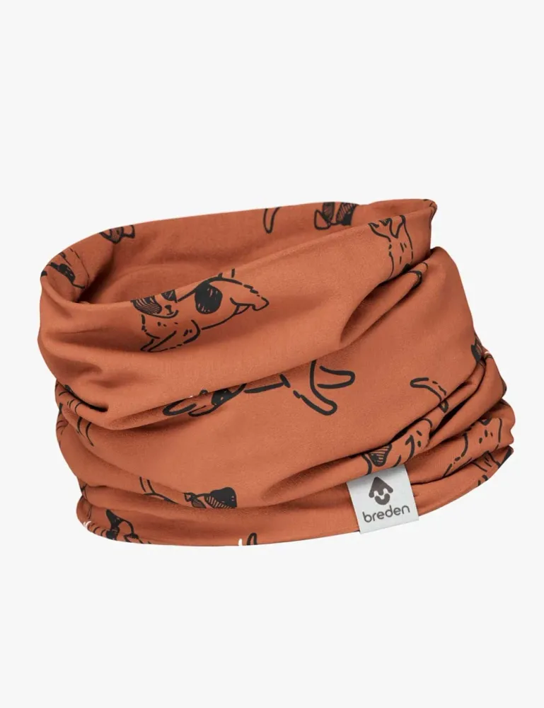 Kids Neck Tube Autumn And Spring TOBIAS - Burnt orange Dogs