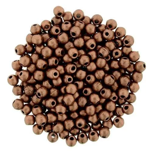 Tjeckiska Druk (Runda) - Matte Metallic Bronze Penny 2mm, 50-pack