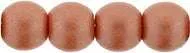 Tjeckiska Druk (Runda) - Powdery Terra cotta 3mm, 50-pack