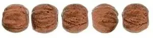 Tjeckiska Melon Round - Matt Metallic Deep Copper 3mm 50-pack