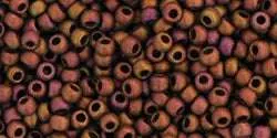 TOHO Seed Beads - Higher Metallic Frosted Terra cotta Twilight 11/0, 10gram