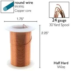 Wire Elements 24Ga - Antik Kopparfärgad Non tarnish 1 rulle