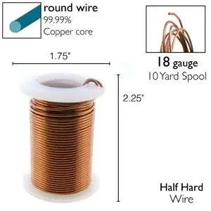Wire Elements 18 Ga - Antik kopparfärgad tråd, Non tarnish, 1 rulle