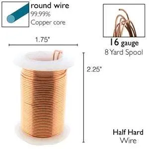 Wire Elements 16 Ga - Kopparfärgad Non Tarnish 1 rulle