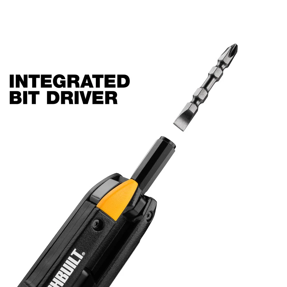 Toughbuilt 5--1 Electrician's Folding Utility Knife med bitshållare och brytverktyg TB-H4-12-IM