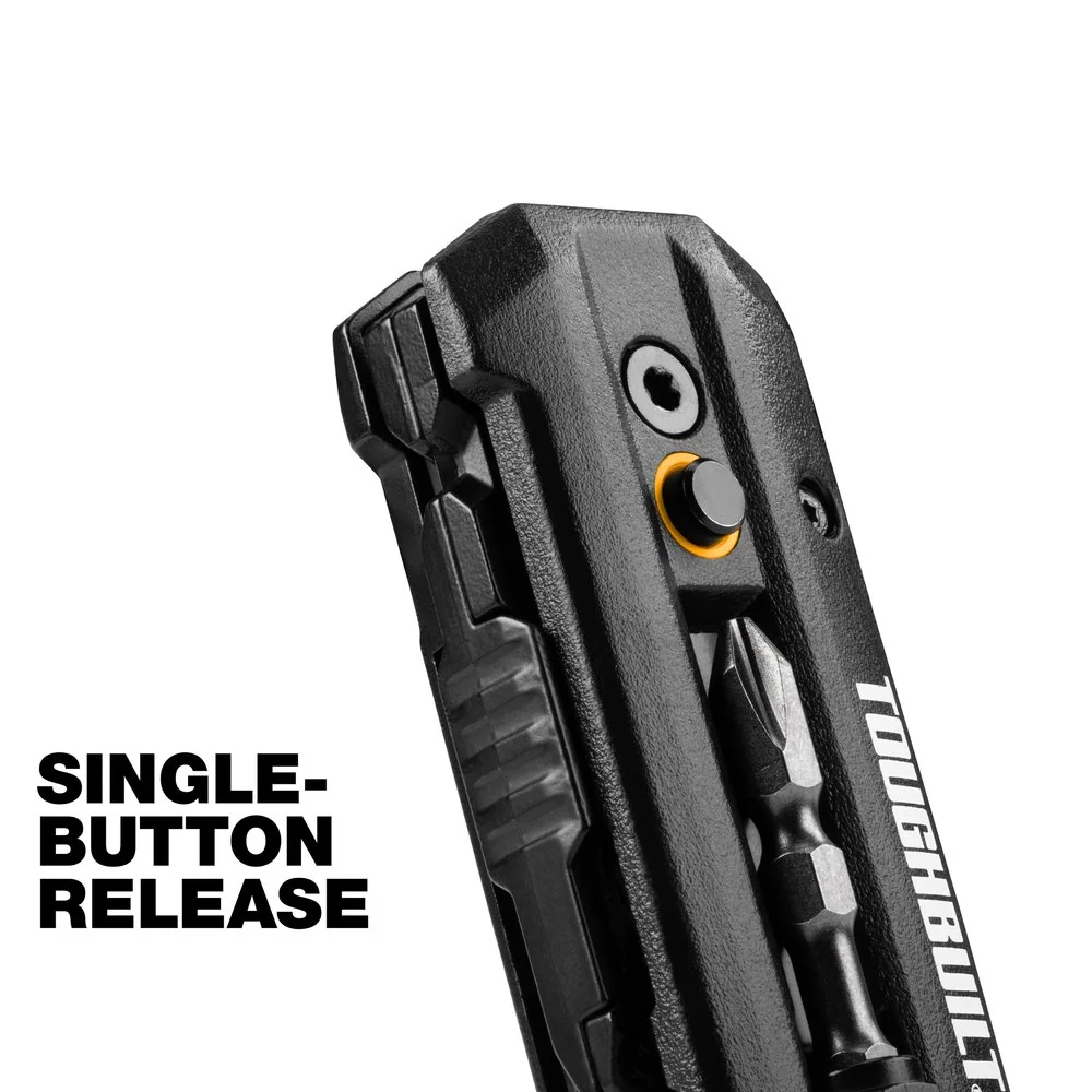 Toughbuilt 5--1 Electrician's Folding Utility Knife med bitshållare och brytverktyg TB-H4-12-IM