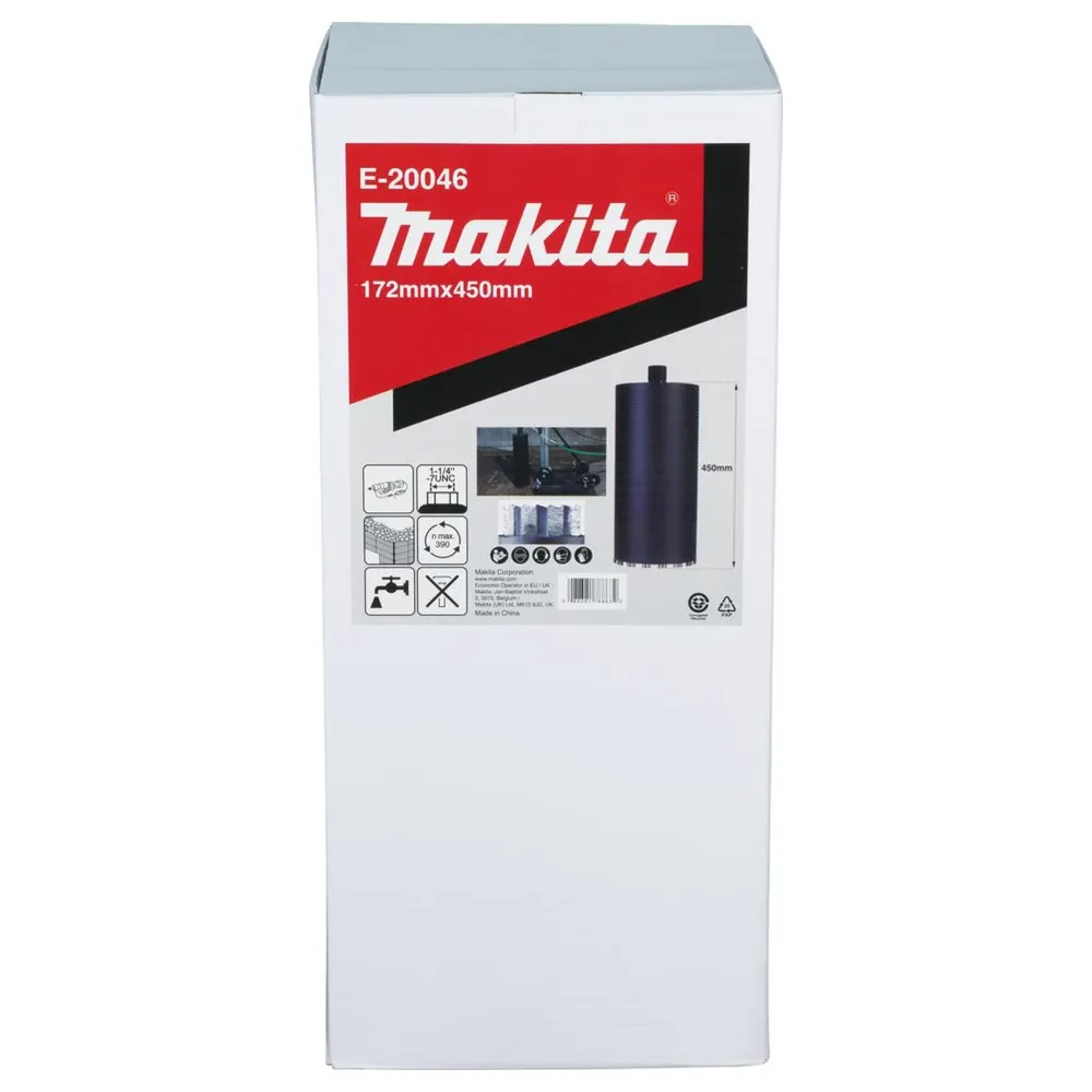 Diamantkärna Makita E-20046 172x450mm Våt 1-1/4"UNC