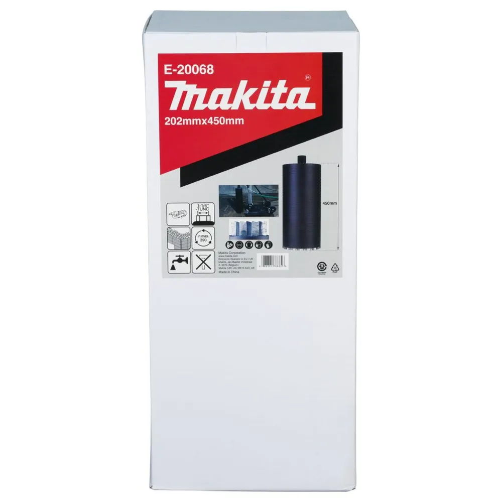 Diamantkärna Makita E-20068 202x450mm Våt 1-1/4"UNC