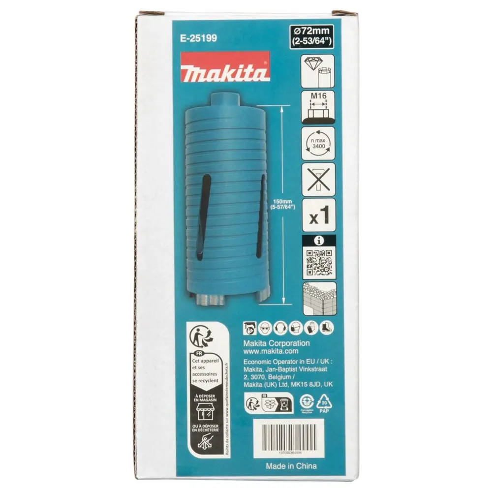 Diamond Crown Makita E-25199 72x150mm M16