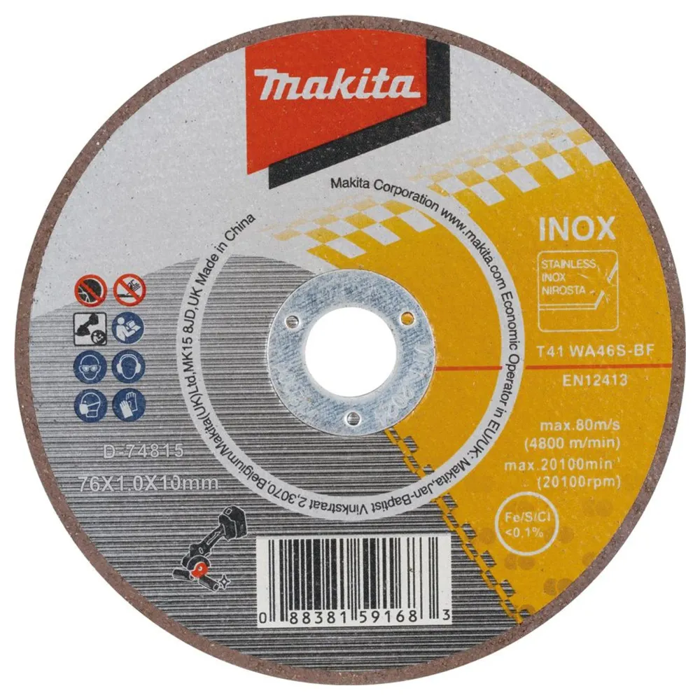Makita D-74815 76x1x10mm Tunn Slipskiva