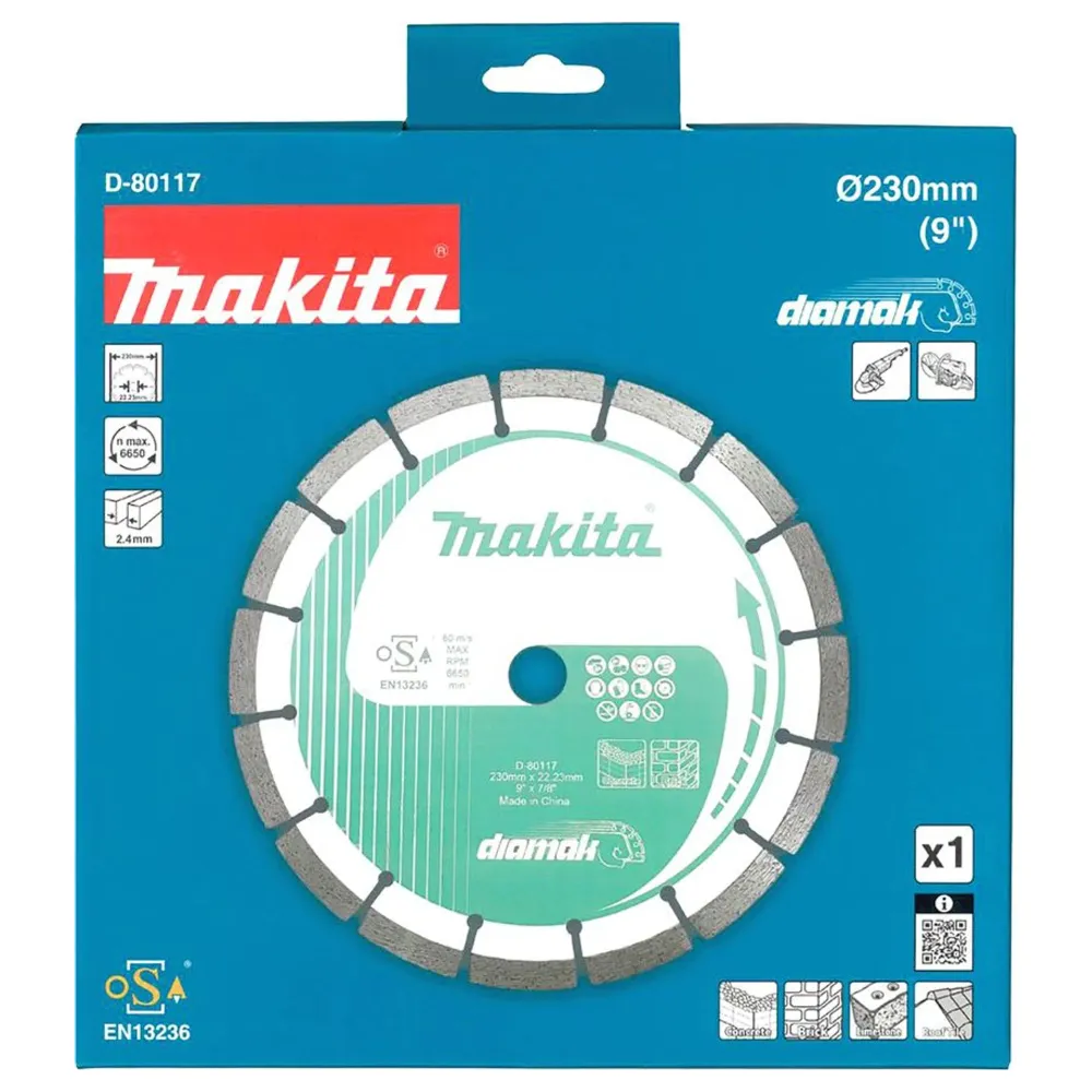 Makita D-80117 230mm Multimaterial Segmenterad Diamantklinga