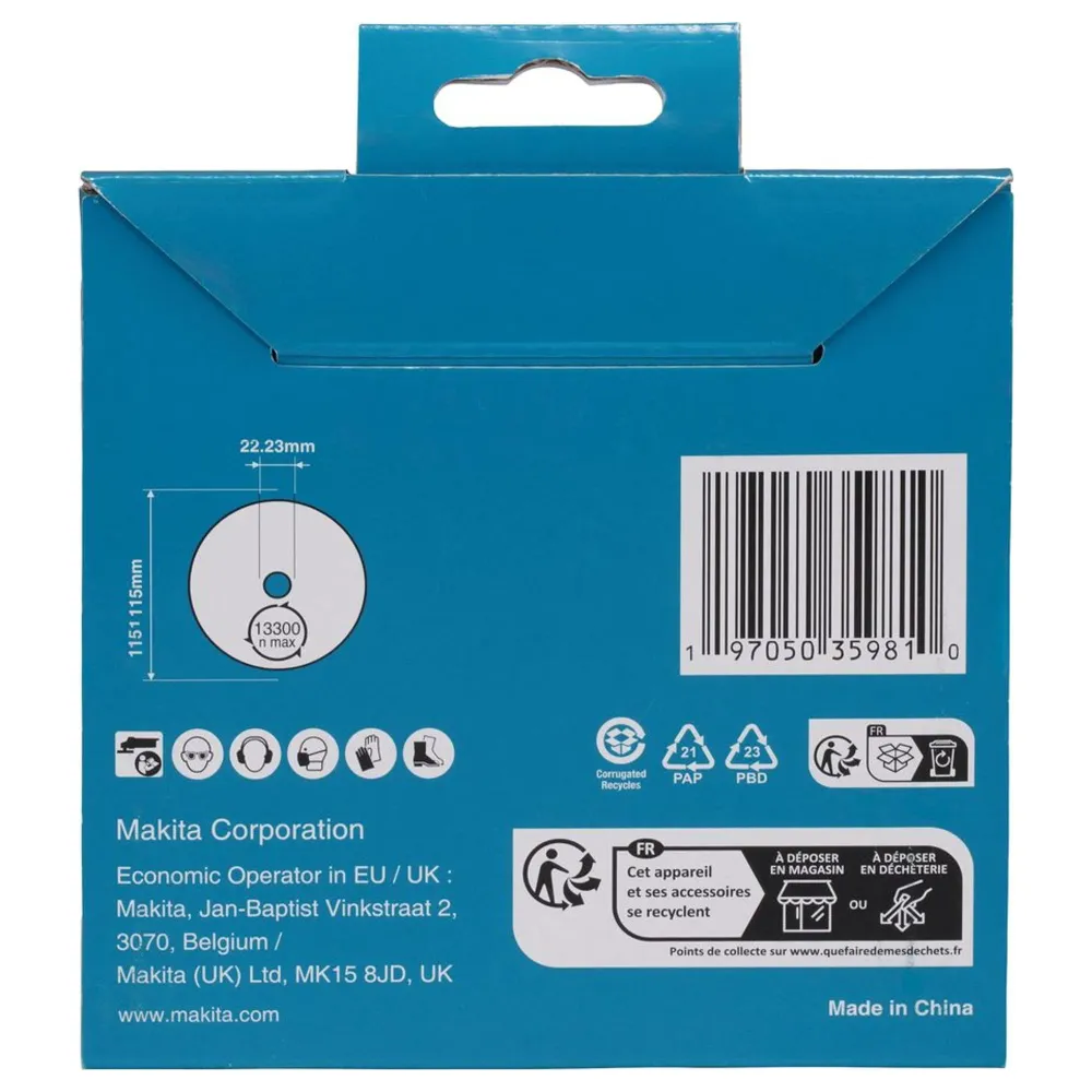 Makita D-80151 115mm diamantklinga för marmor och granit