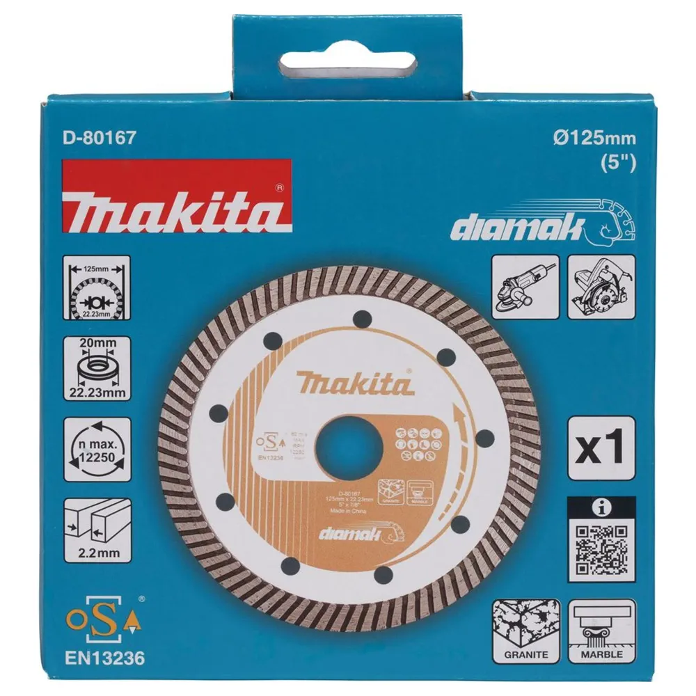 Makita D-80167 125mm diamantklinga för marmor och granit