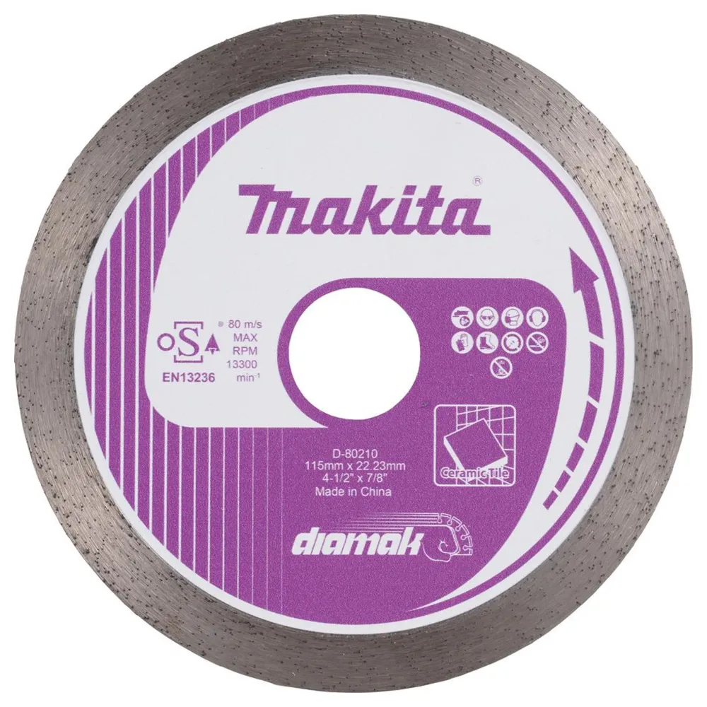 Makita D-80210 115mm kontinuerlig diamantklinga med kronblad