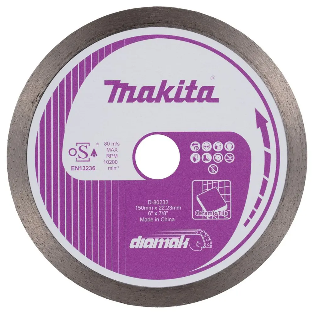 Makita D-80232 150mm kontinuerlig diamantklinga med kronblad