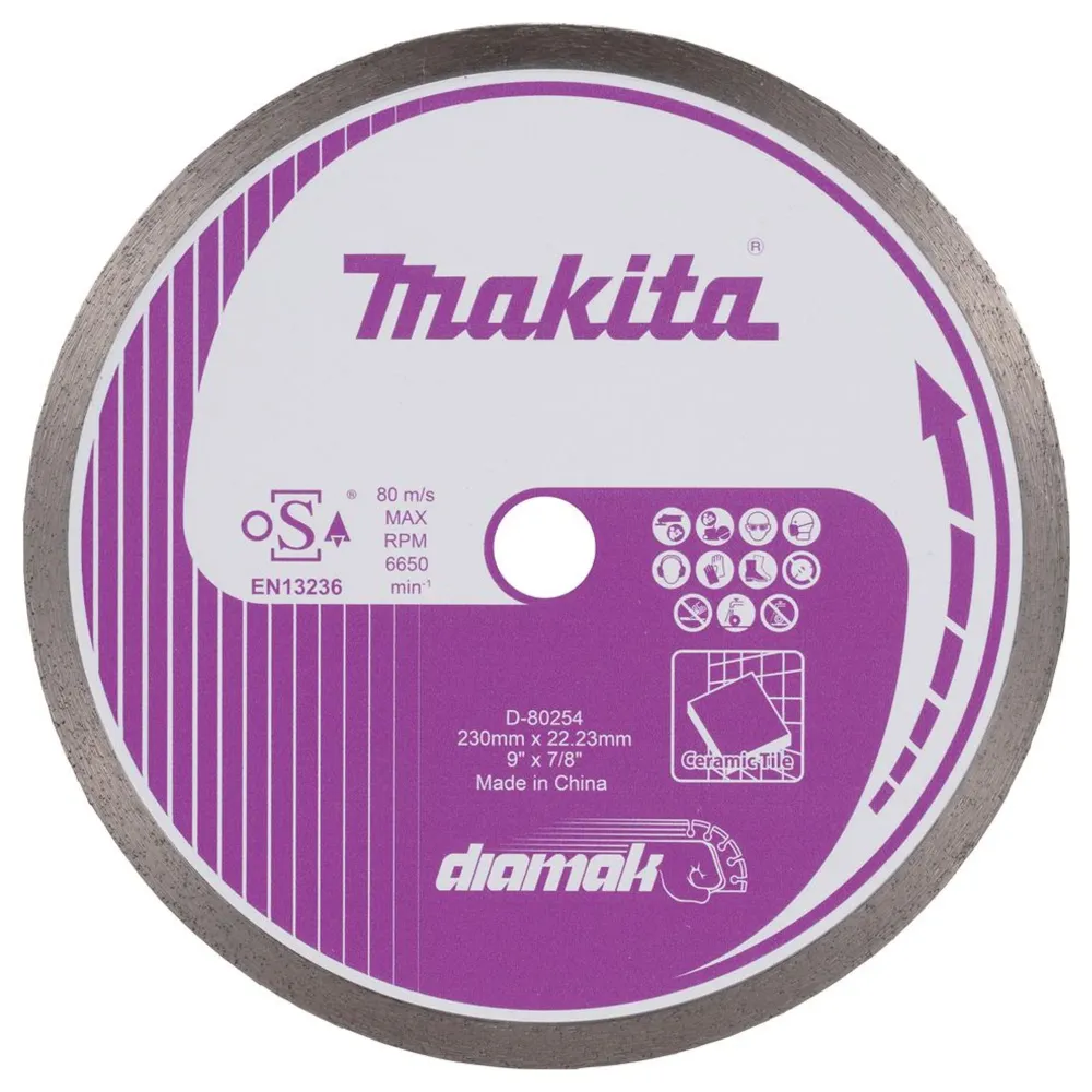 Makita D-80254 230mm kontinuerlig diamantklinga med kronblad