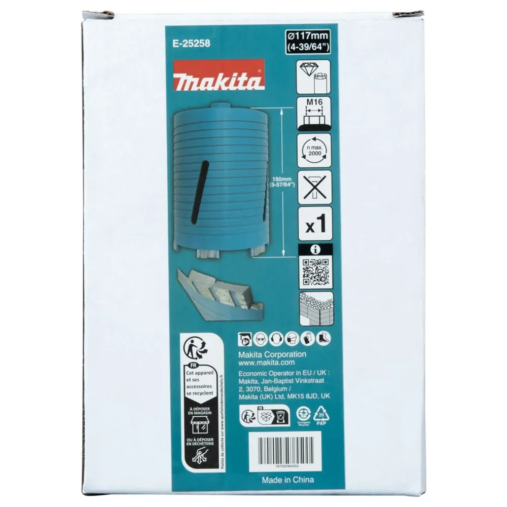 Makita Diamond Crown E-25258 117mm M16