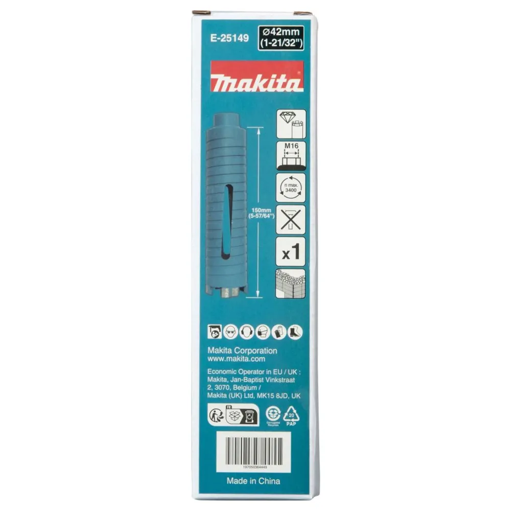 Makita E-25149 42x150mm M16 torr diamantkrona