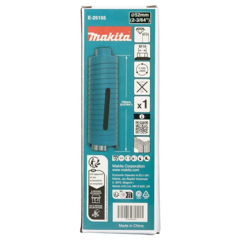 Makita E-25155 52mm M16 torr diamantkrona