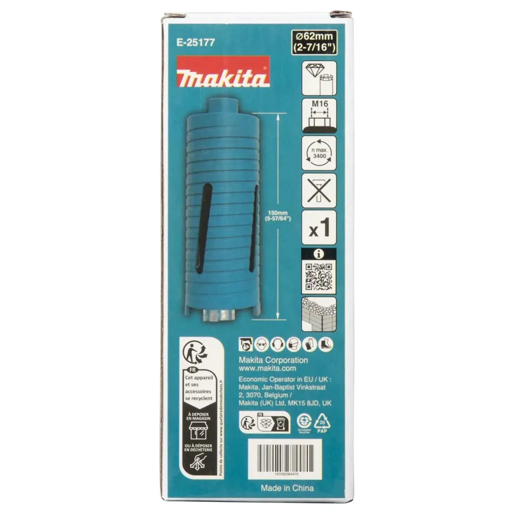 Makita E-25177 62mm M16 torr diamantkrona