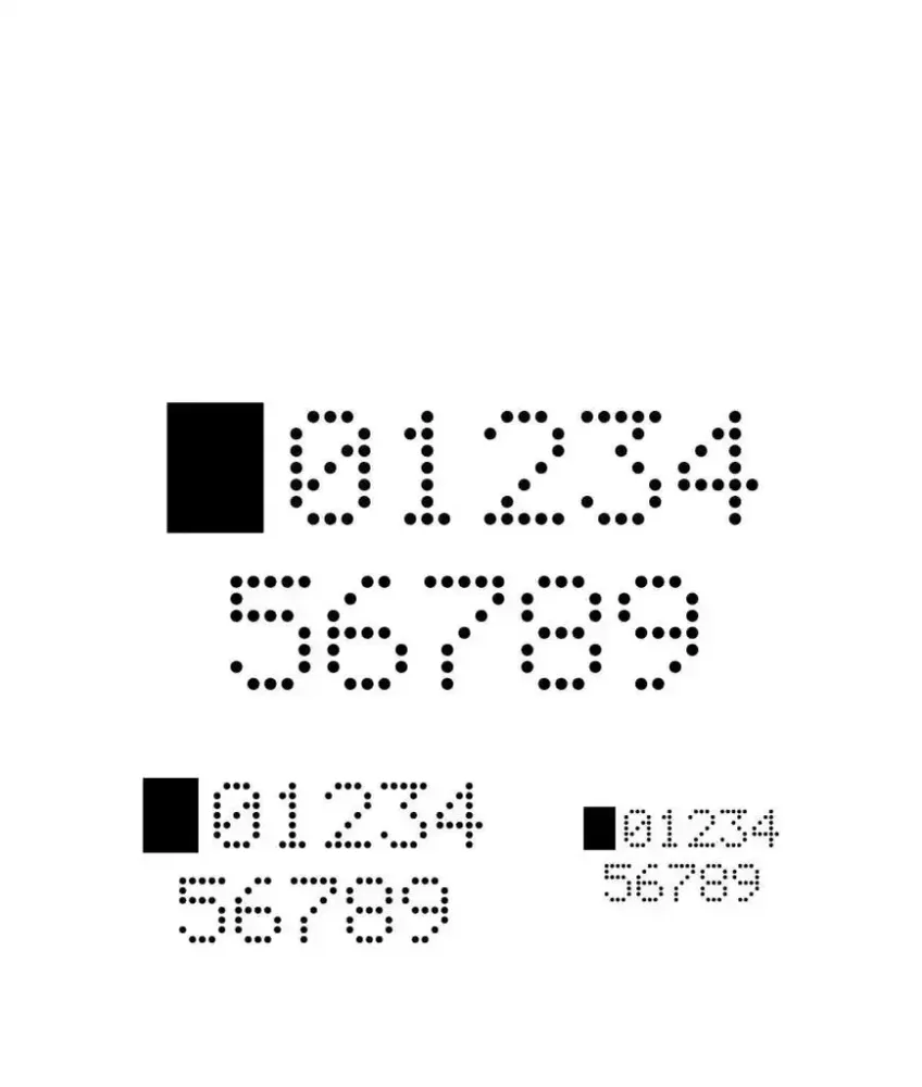 Vallejo Stencil STSF004 Computerized Numbers