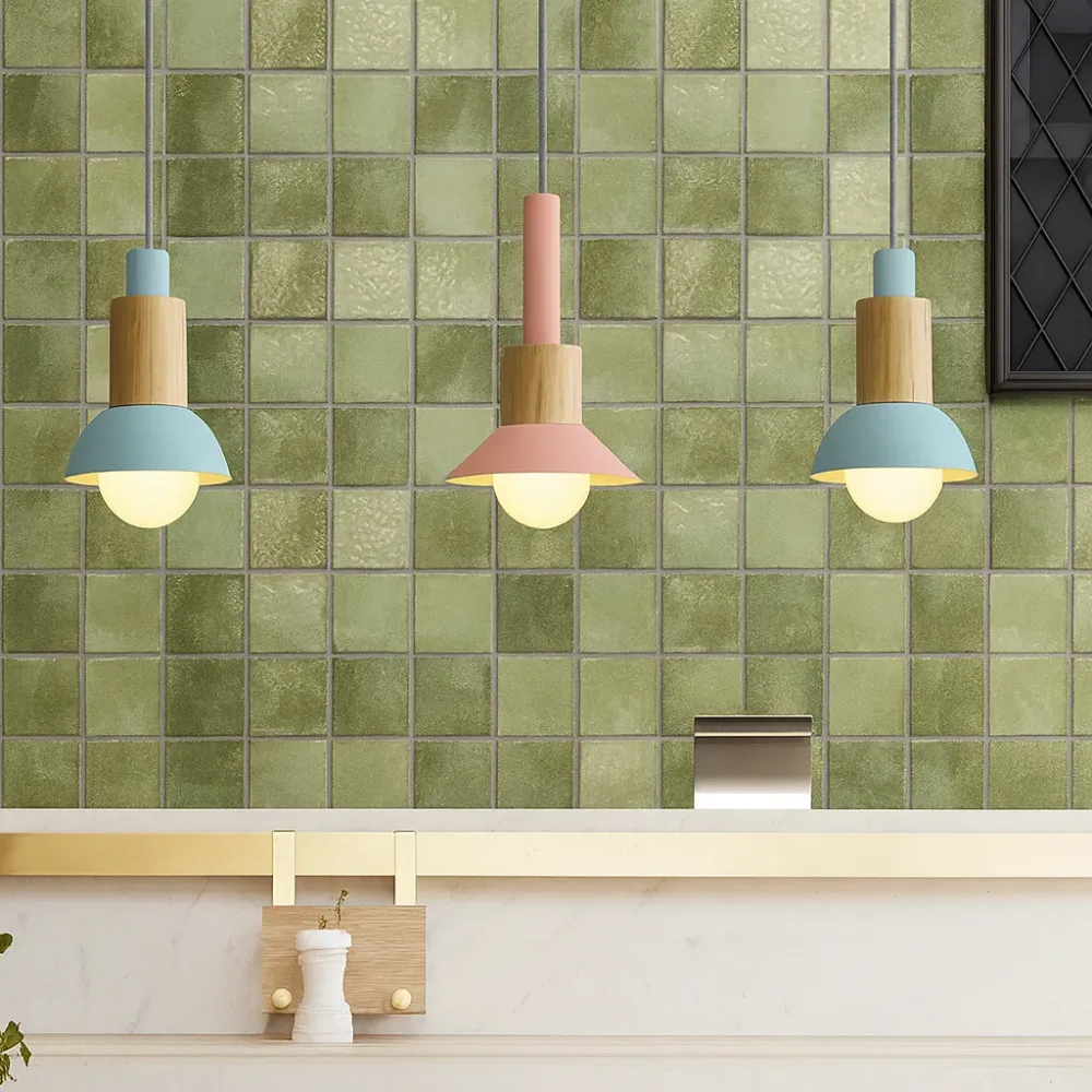 ColorHalo – Färgglad Macaron Pendellampa i Nordisk Stil Vit