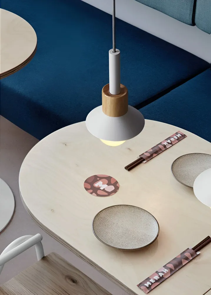 ColorHalo – Färgglad Macaron Pendellampa i Nordisk Stil Vit