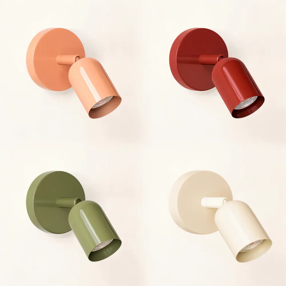 DownDazz – Färgglad Halvcylindrisk Vägglampa i Macaron-stil med LED-belysning Gron