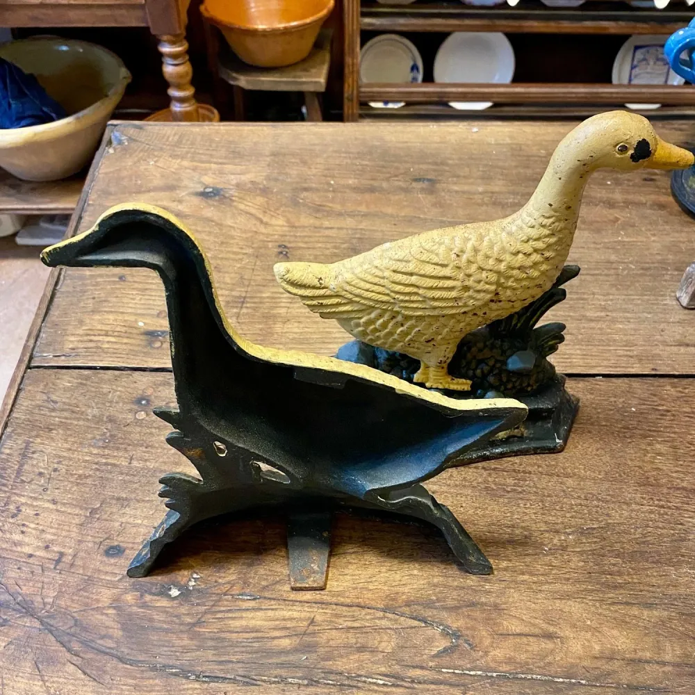 Pair Cast Iron Duck Door Stops