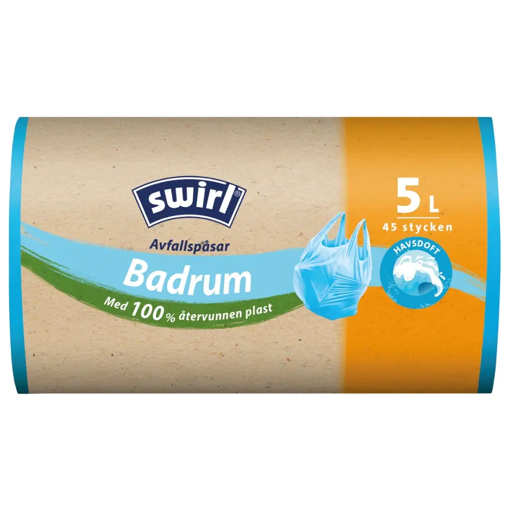 SWIRL AVFALLSPÅSE BADRUM 5L 45ST/RLE | CleanNest