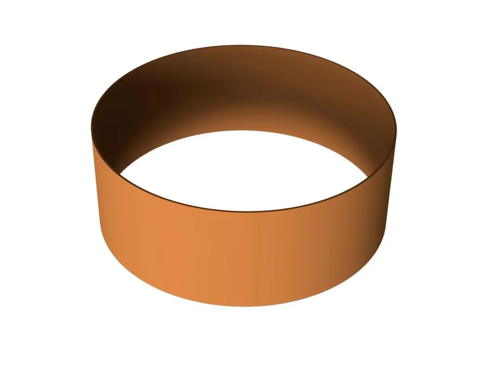 Eldfat/eldringar svetsade i 3 mm cortenstål – H20 cm 60