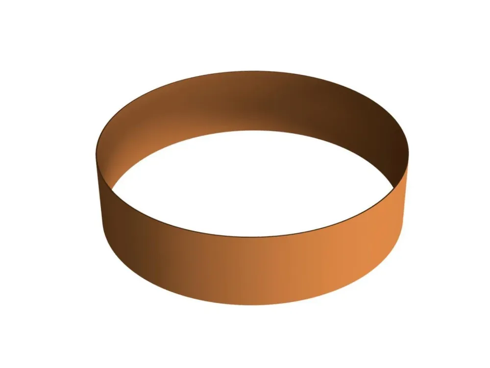 Eldfat/eldringar svetsade i 3 mm cortenstål – H20 cm 60