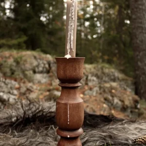 Ljusstake i trä för kronljus, 24,5 cm