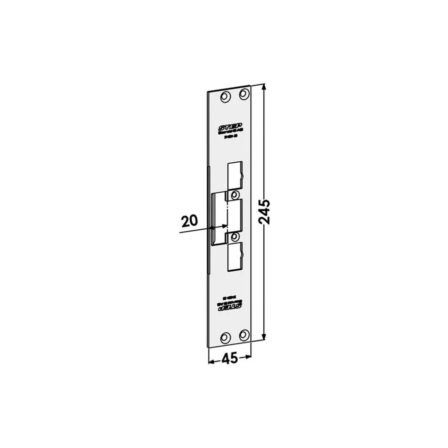 Monteringsstolpe ST4001-20 plan