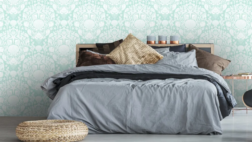 Reveal Tapet Deep Sea Damask - Aqua