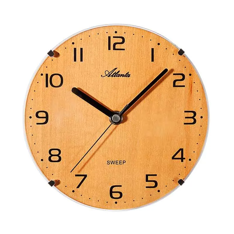 Väggur Atlanta Exclusiv trä blank Ø16cm